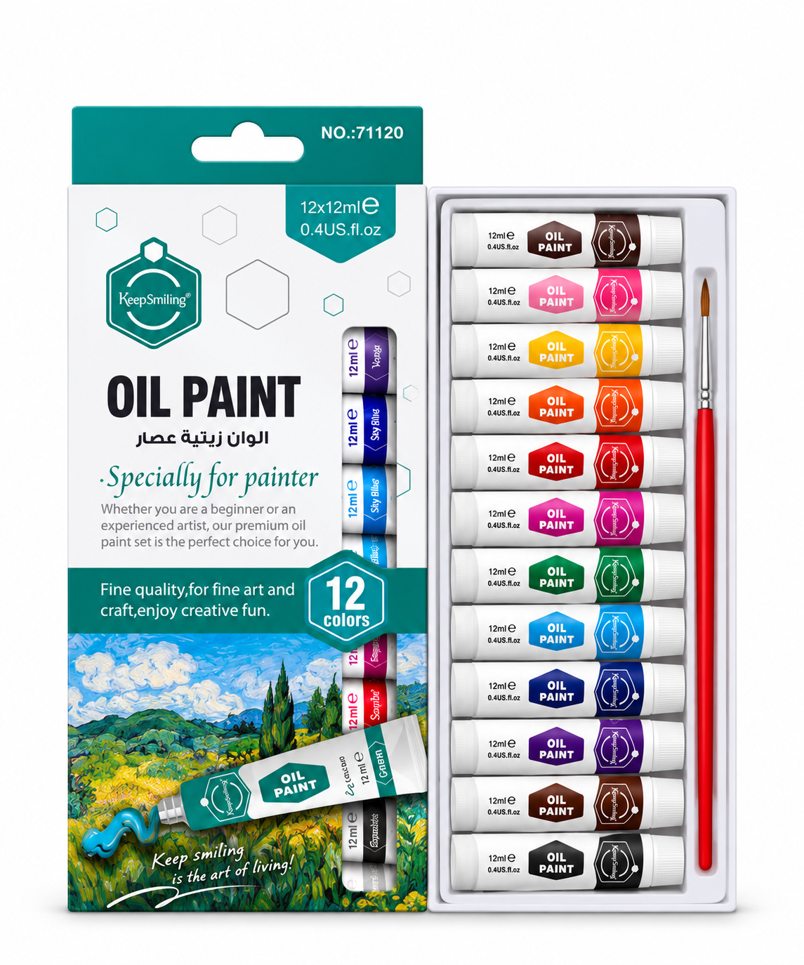 Keep Smiling Oil Colors 6 ml Tubes Set of 12 Colors
