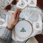 51 Small Water-soluble Embroidery Patterns, Insect Embroidery Designs, Butterfly