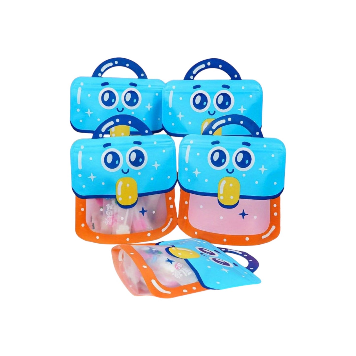 Cute Cartoon Face Goodie Bags with Handles