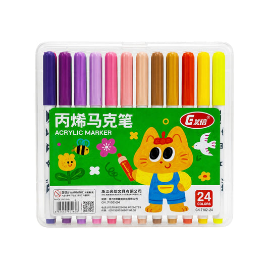 24 Colors Acrylic Marker Set