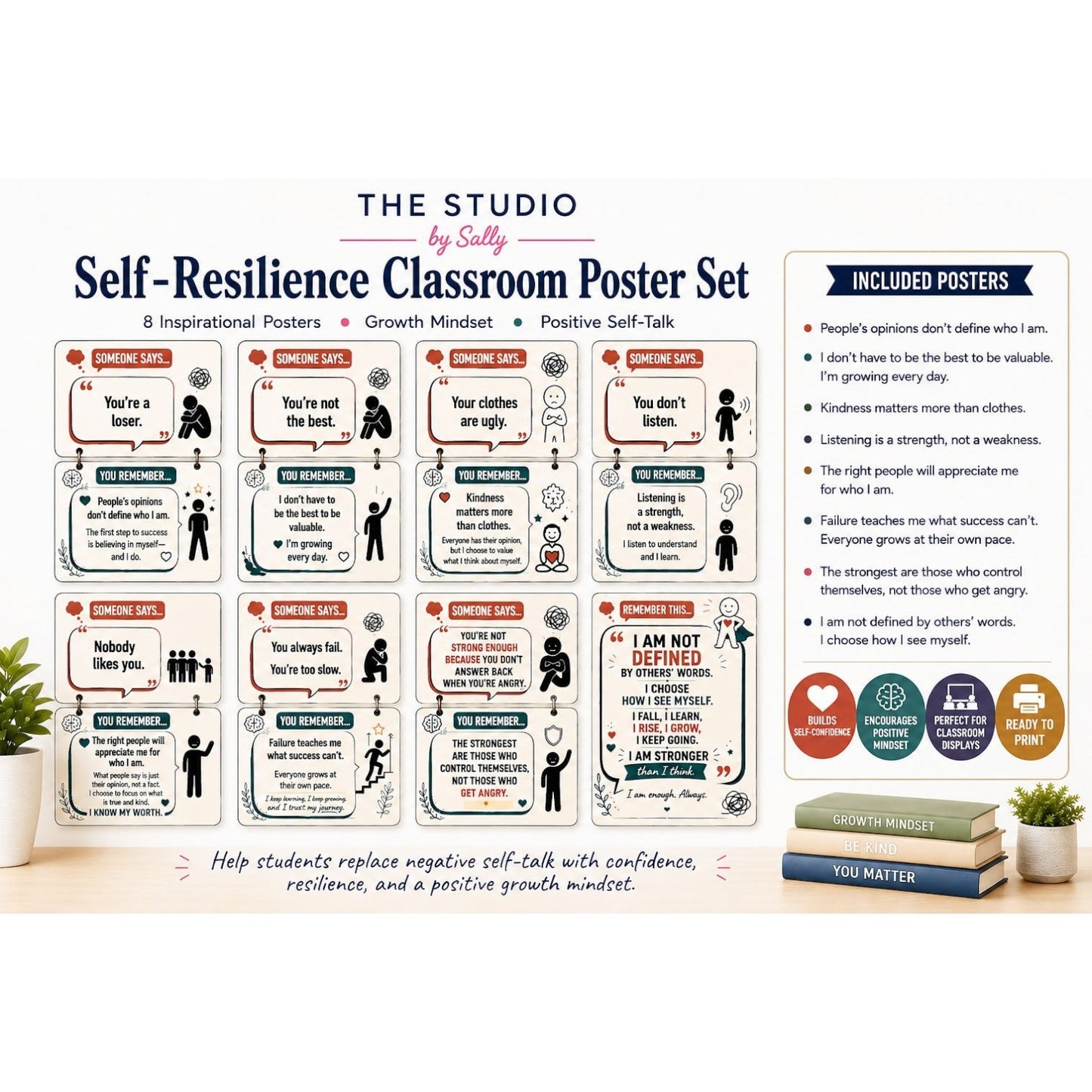Self-Resilience Classroom Poster Set