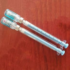 Elite Stationery House medical vaccine themed pens shaped like syringes with blue ink and measurement markings