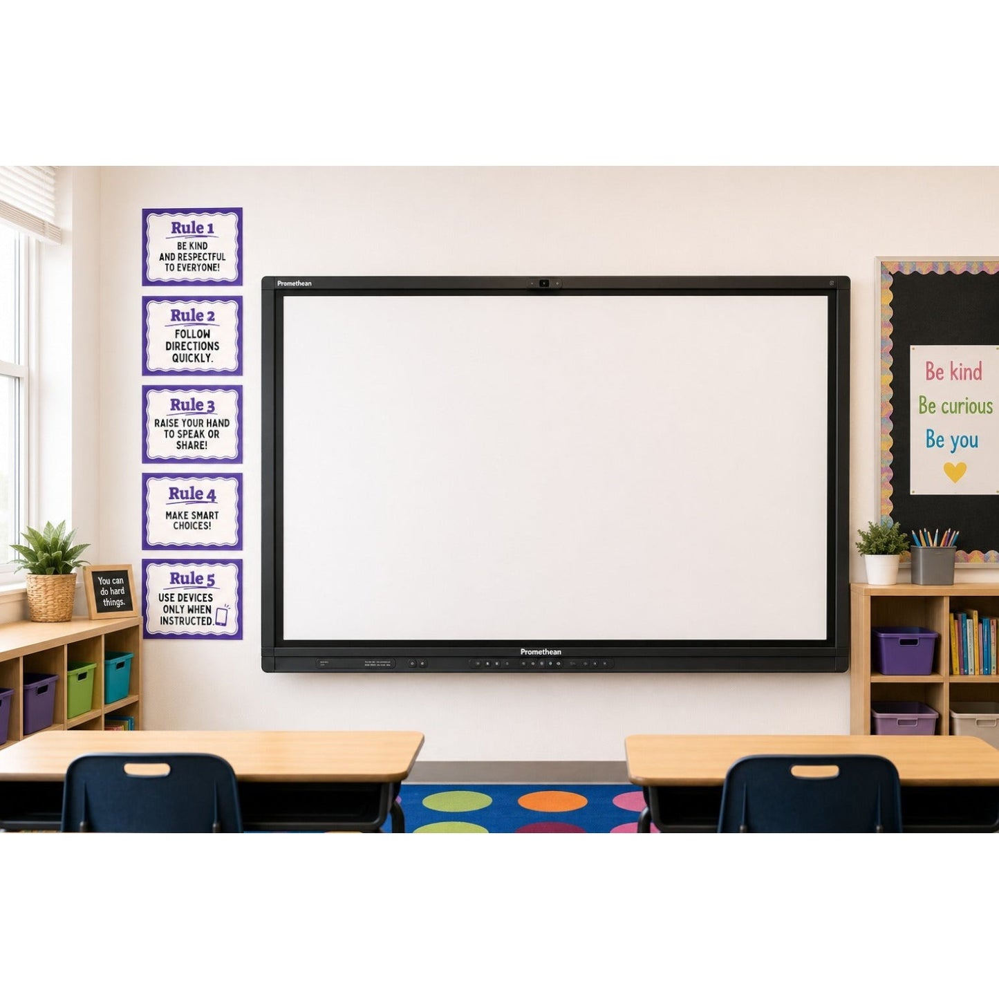 Classroom Rules Posters Set | Laminated Classroom Décor 2 (Set of 5)