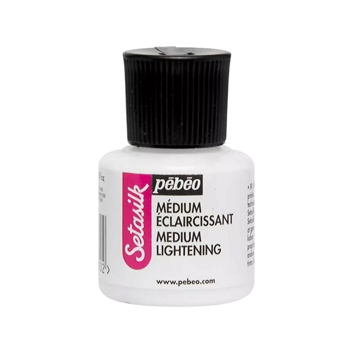 Elite Stationery House Pebeo Setasilk lightening medium in a small white bottle with a black cap for silk painting