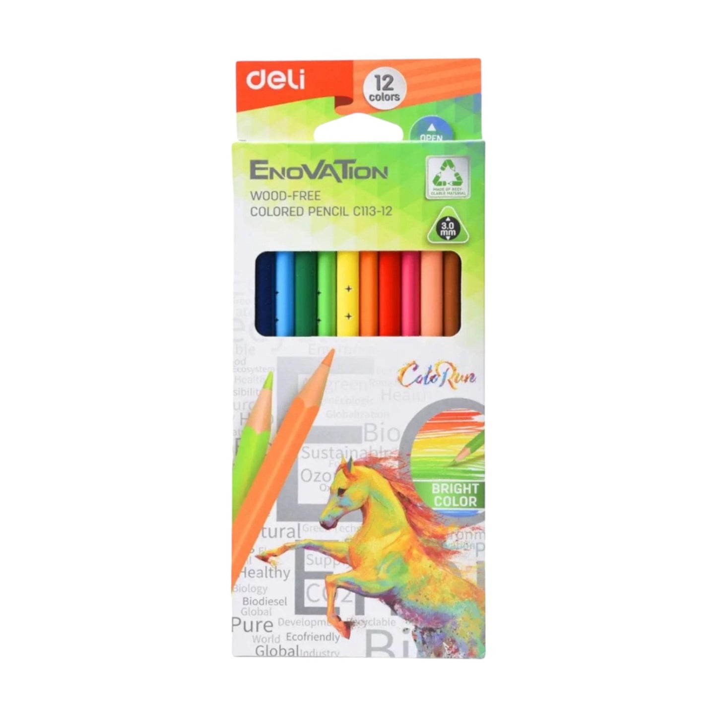 Deli Wood Color Box, Set of 12 Colors, Multi Color C113-12