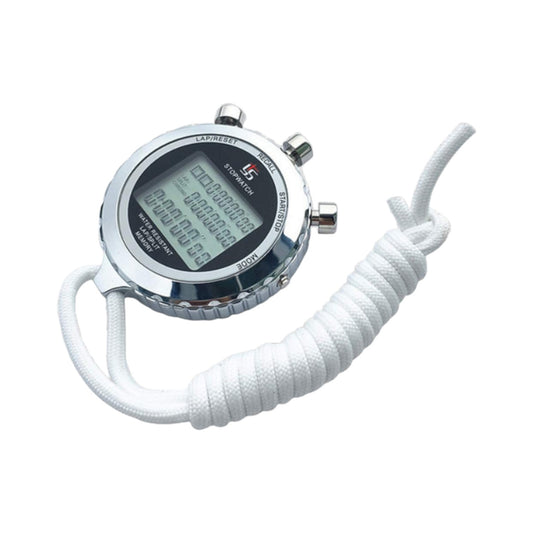 YS Silent Stopwatch, Metal Digital Sports Stopwatch, 100 Lap Memory