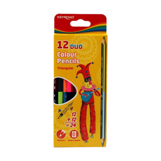 Wooden Pencils 12 Colors Medical triangle Keyroad Model KR971281