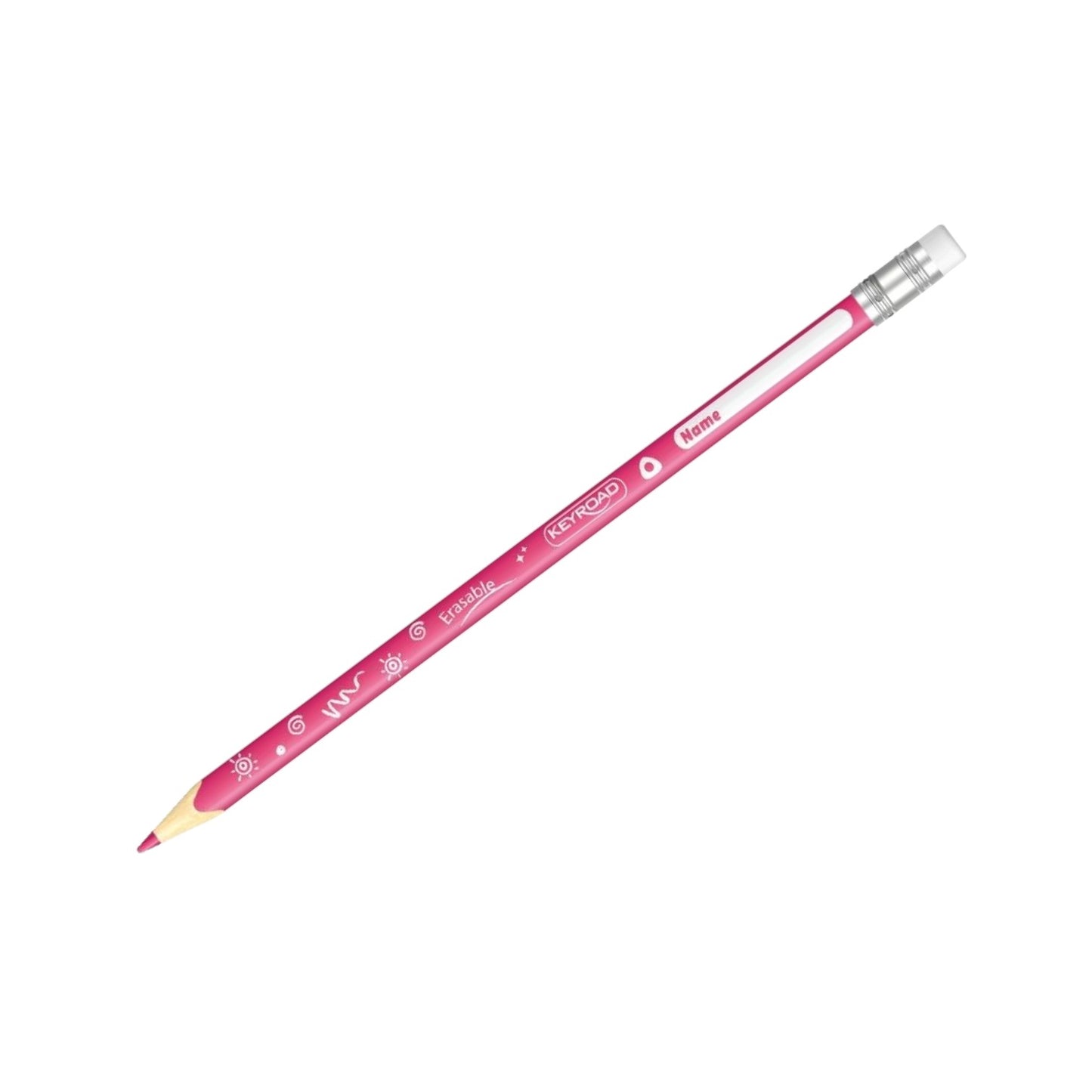Wooden Pencils 12 Pencils with Eraser Medical Triangle 12 color Keyroad KR971453