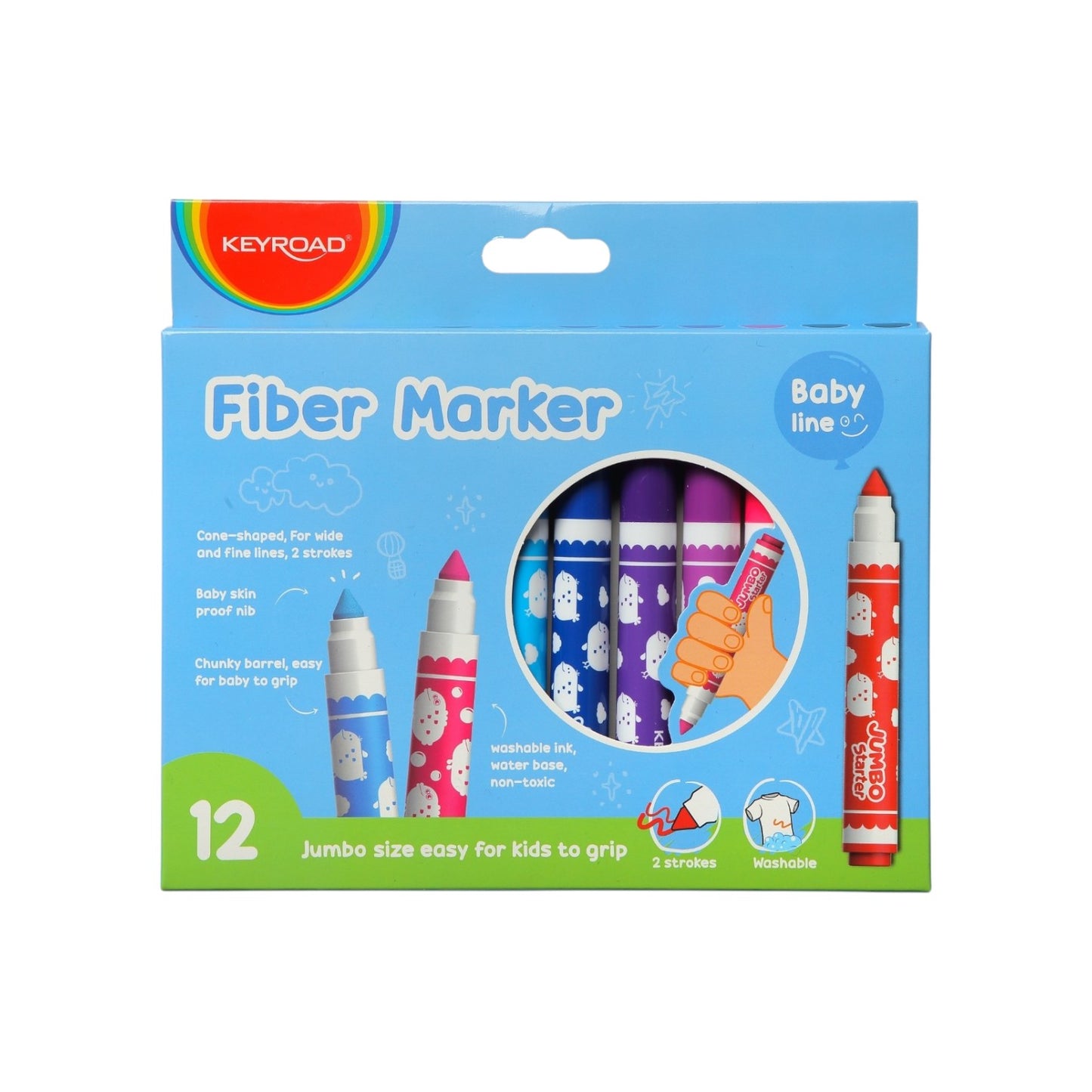 Keyroad Jumbo Washable Markers - Model KR972320