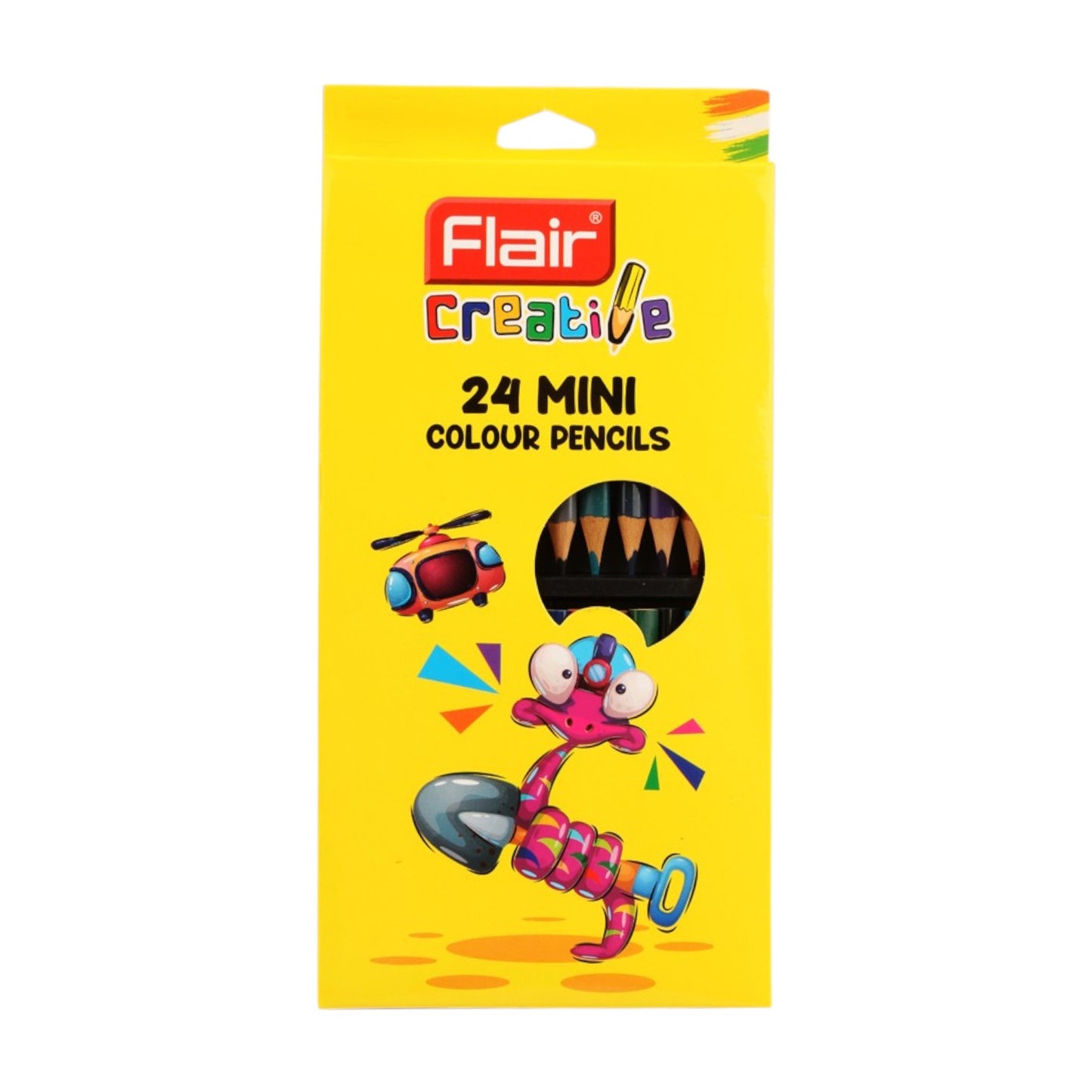 Wooden Pencils Box Mini 24 Color flair