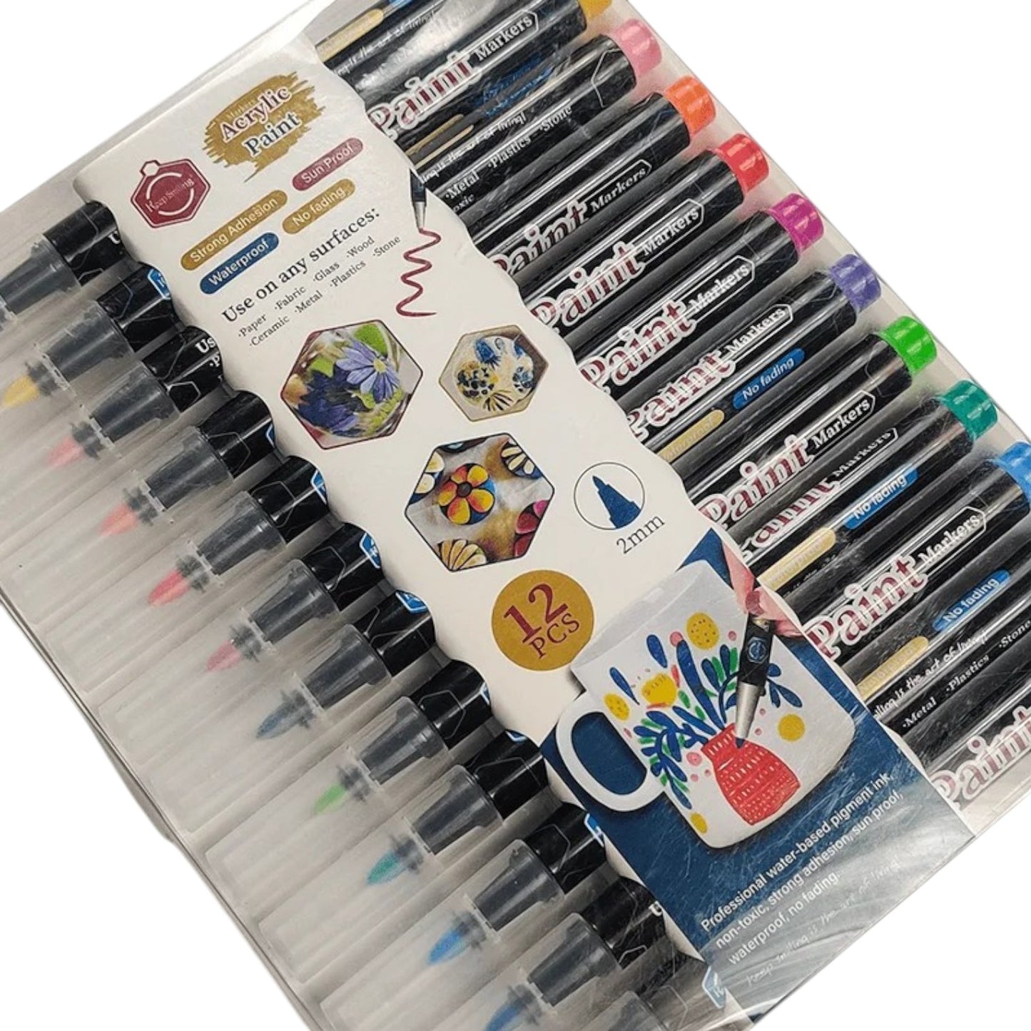 Keep Smiling Permanent Acrylic Paint Marker Set of 12