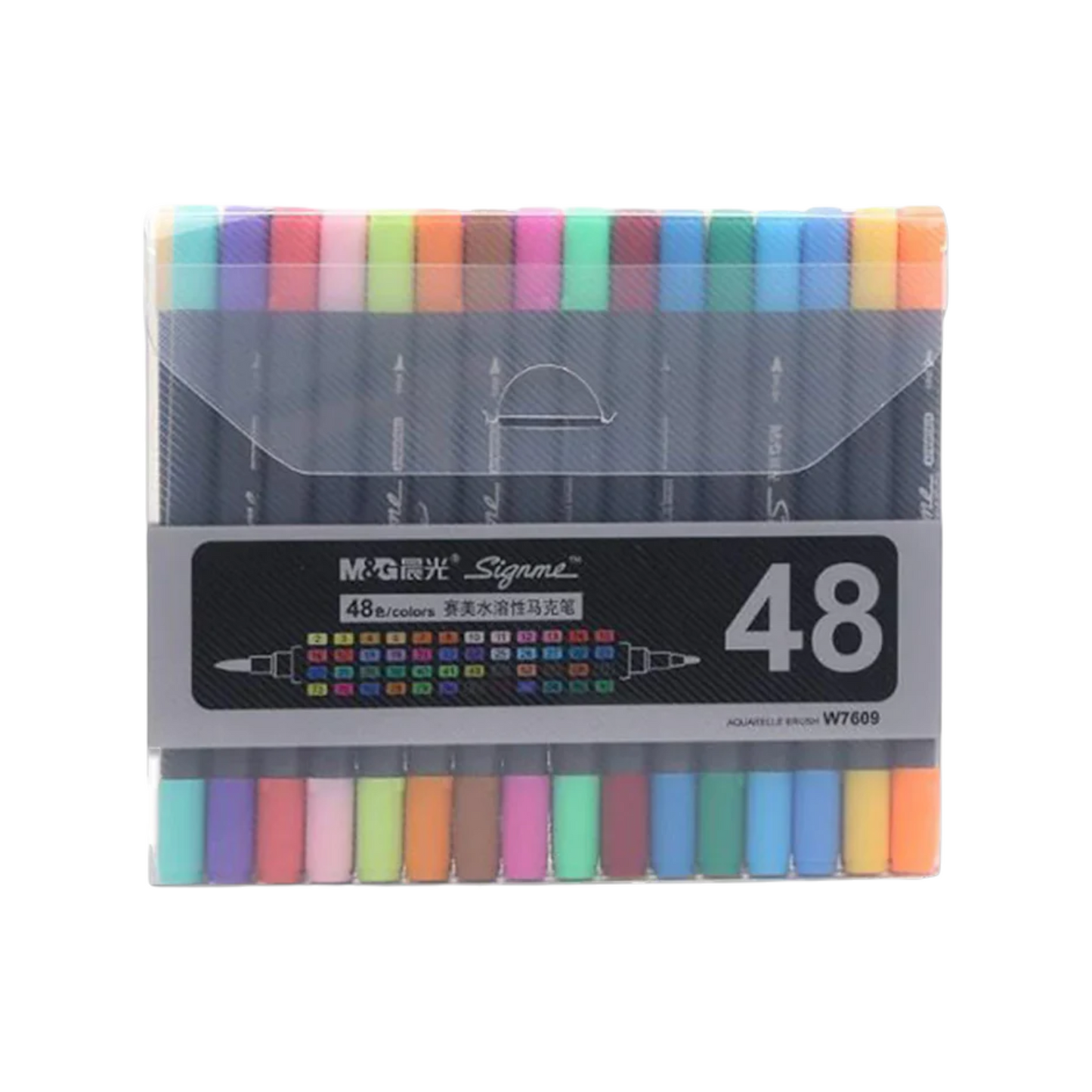 M&G Signme 12/24/48 Watercolor Marker Set Dual Tip W7602