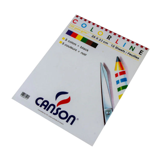 Canson Drawing Sketch Paper, 1/8 Sheet Paper, 12 Sheets, 150gm, 25X32, Colored