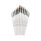 Keep Smiling Set of 12 Brush Long Handel Fiber Brush - No:A6075Z