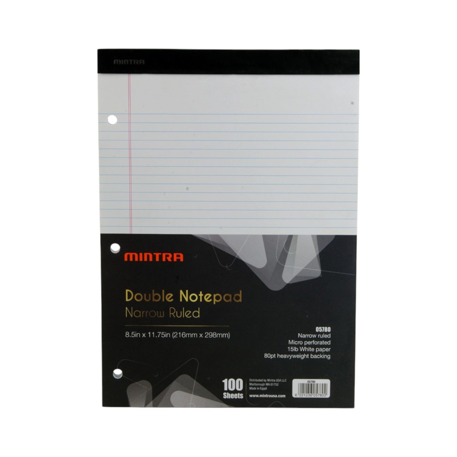100 lined paper Notepad Pin white 21.6 * 29.8 Mintra – Elite Stationery ...