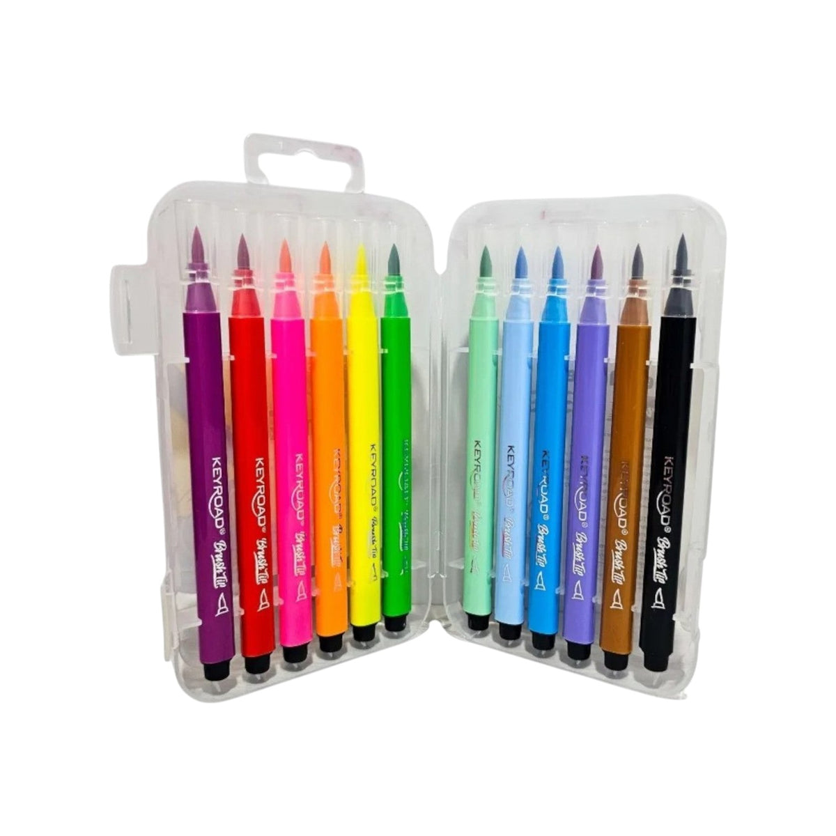 Keyroad Fiber Marker brush Tip 12 Pc 1Box