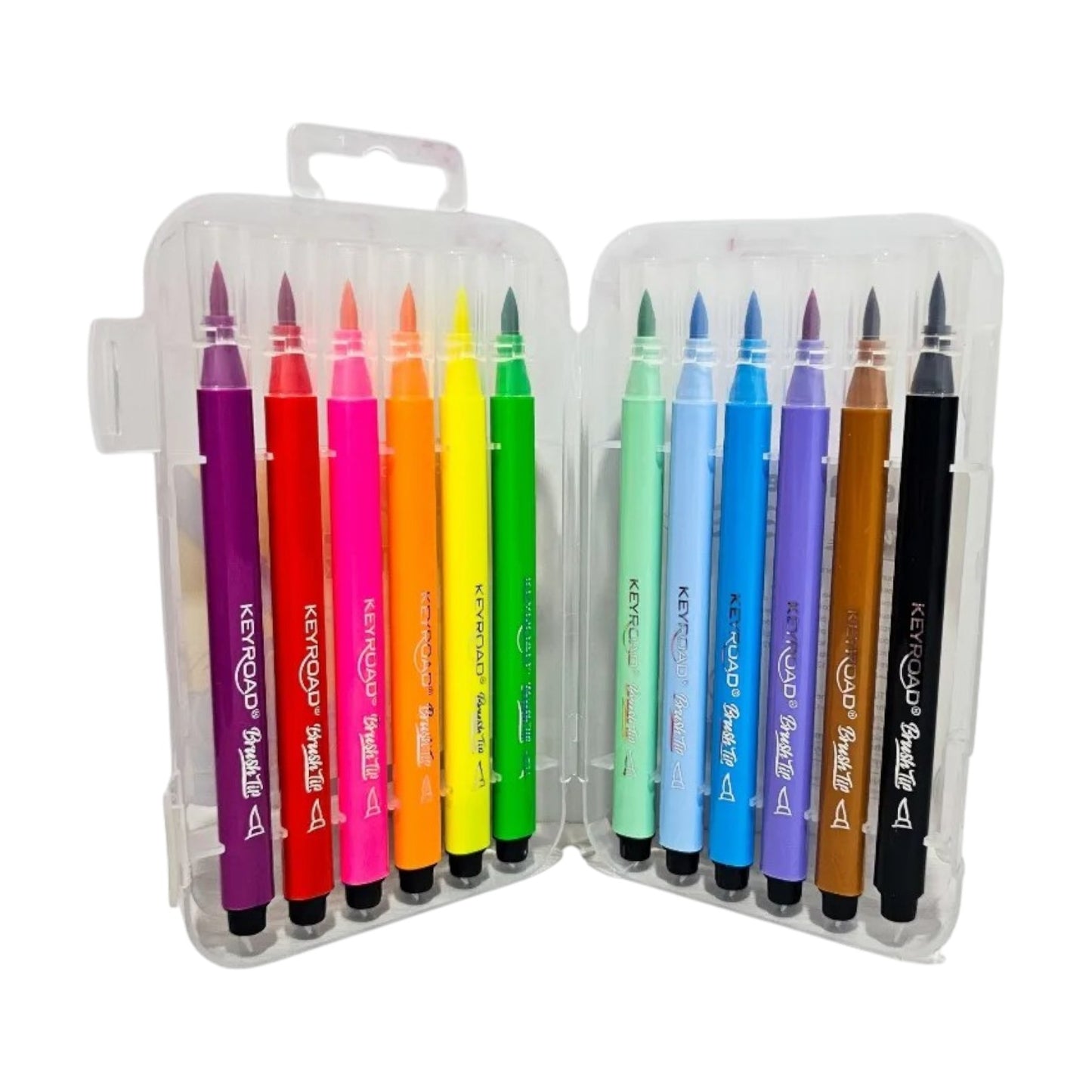 Keyroad Fiber Marker brush Tip 12 Pc 1Box