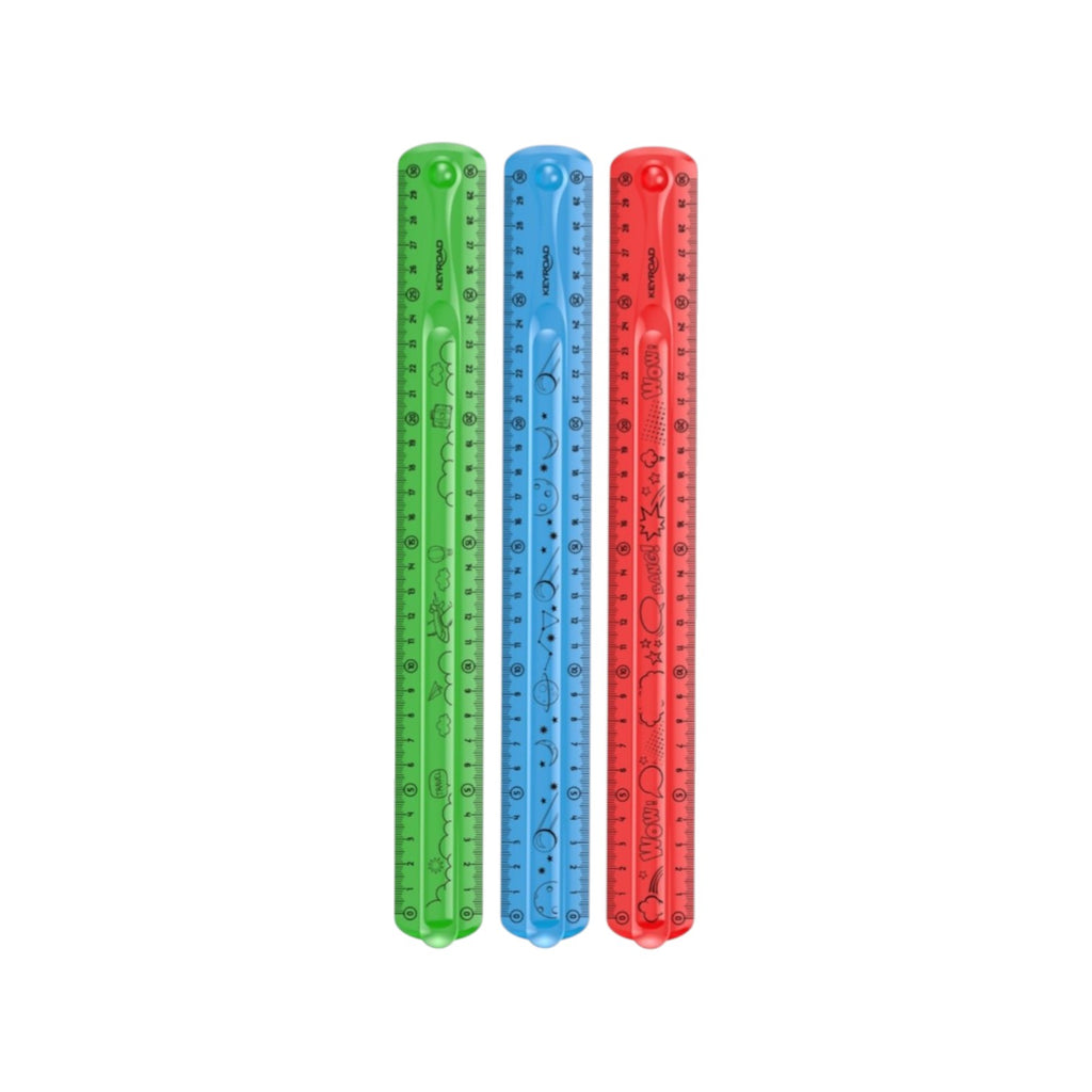 Flexible colored plastic ruler 30 cm – Keyroad Model KR971665