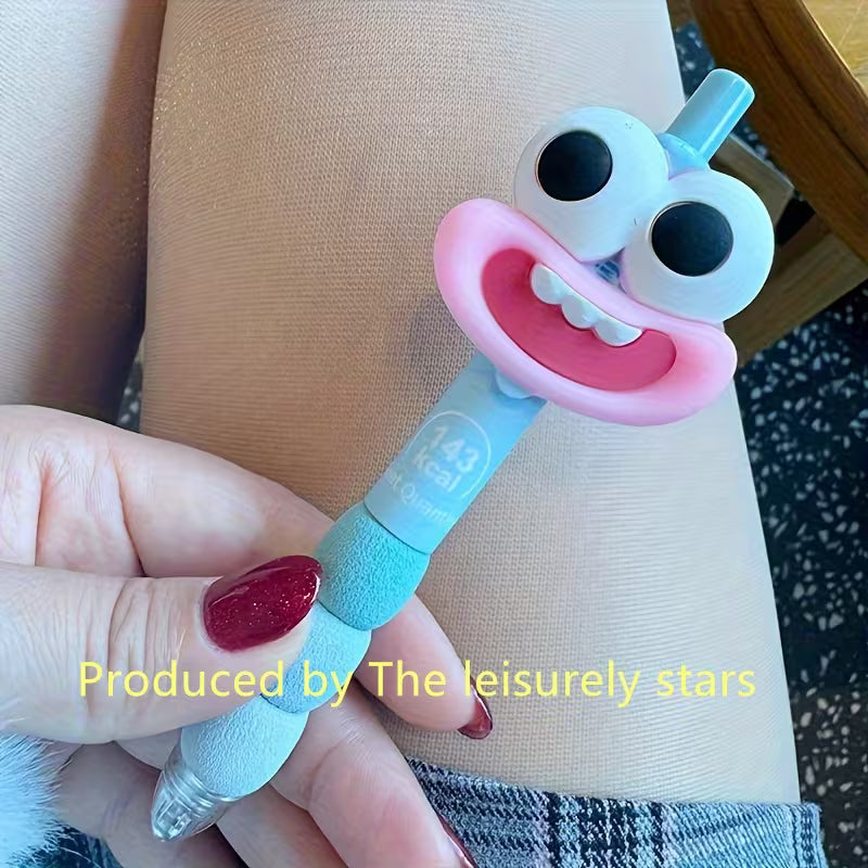 Cartoon Character Big Mouth Eyeballs And Mini Dinosaurs Ballpoint Pen