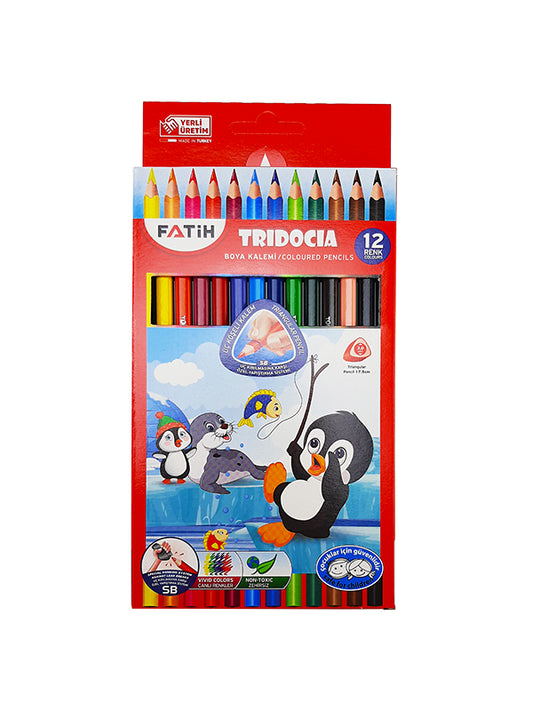 Fatih 33250 TRIDOCIA Long color pencil – Set of 12 colors