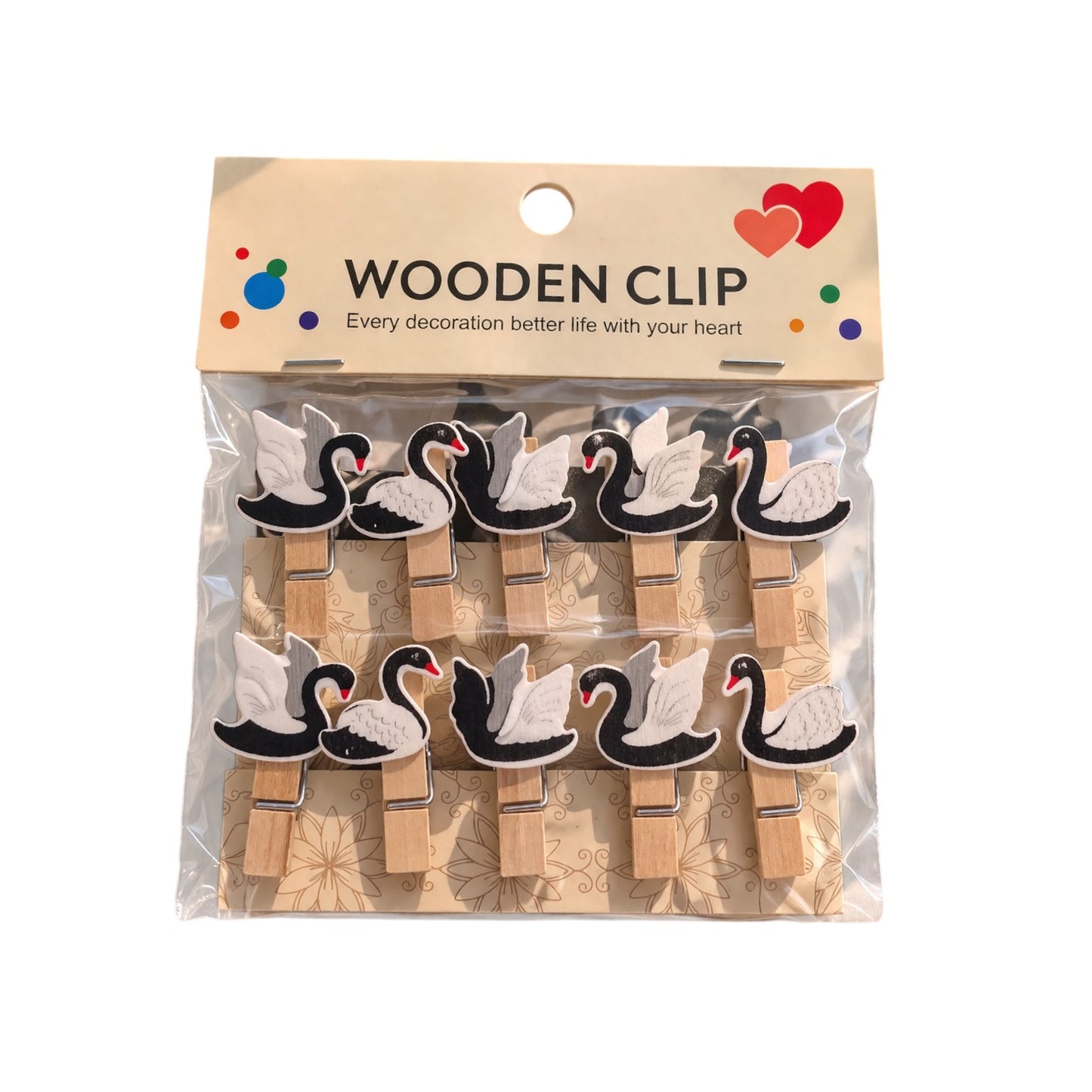 Mini Wooden Paper Clips – Pack of 6