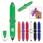 Rotating Fidget Spinner Ballpoint Pen with LED Light, - 1 Pen