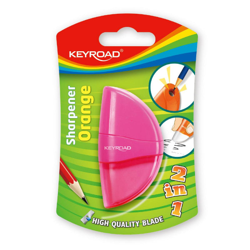 Keyroad Sharpener with Eraser 1 Hole 2 in 1