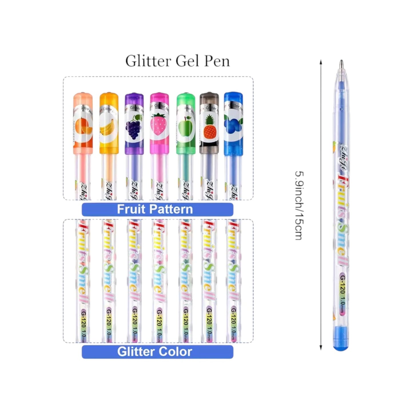 12-Color Colorful Scented Glitter Gel Pen Set