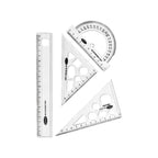 Prima large geometric drawing set - transparent, 4 pcs