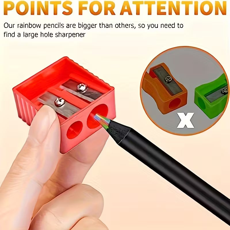 12pcs  Pencils with Magical Gradient Colors