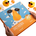 Elite Stationery House 2027 Batot gift box featuring a blue and orange design with a duck wearing sunglasses
