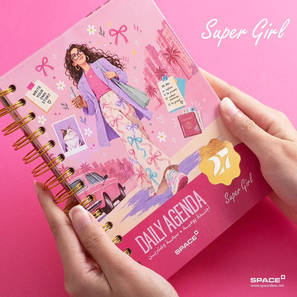416  Sheets 2027 Daily Agenda Super Girl