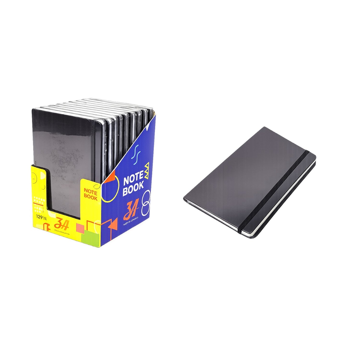 80 Sheets - A5 Hardcover Elastic Notebook Leather Cover
