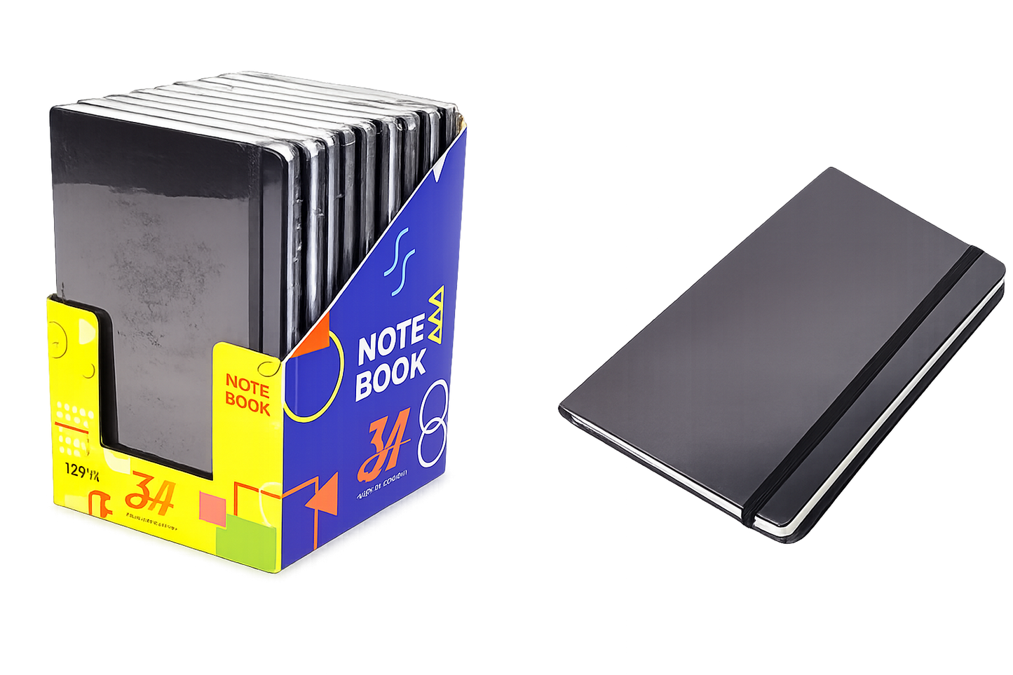 80 Sheets  - A5   Hardcover Elastic Notebook Leather Cover