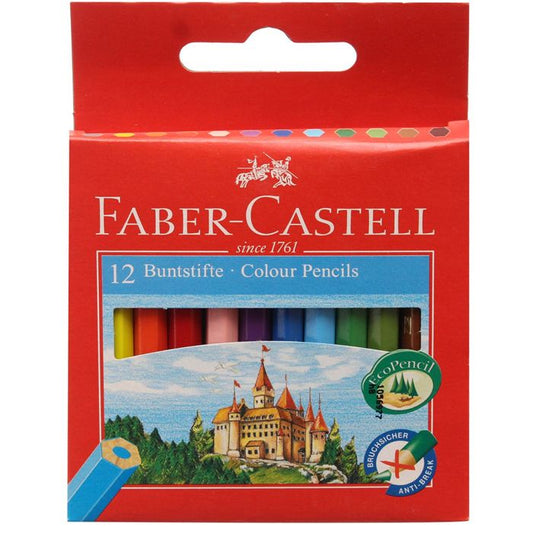 Faber-Castell Colored Pencils, Set of 12 Short Colors