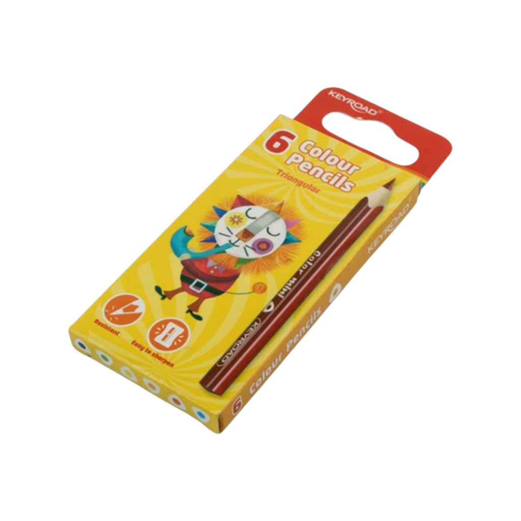 Wooden Pencils Medical triangle 6 colors short Keyroad Model KR971283