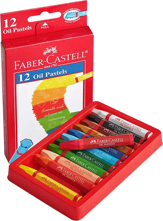 Faber-Castell Oil Pastels Short Set, 12 Colors