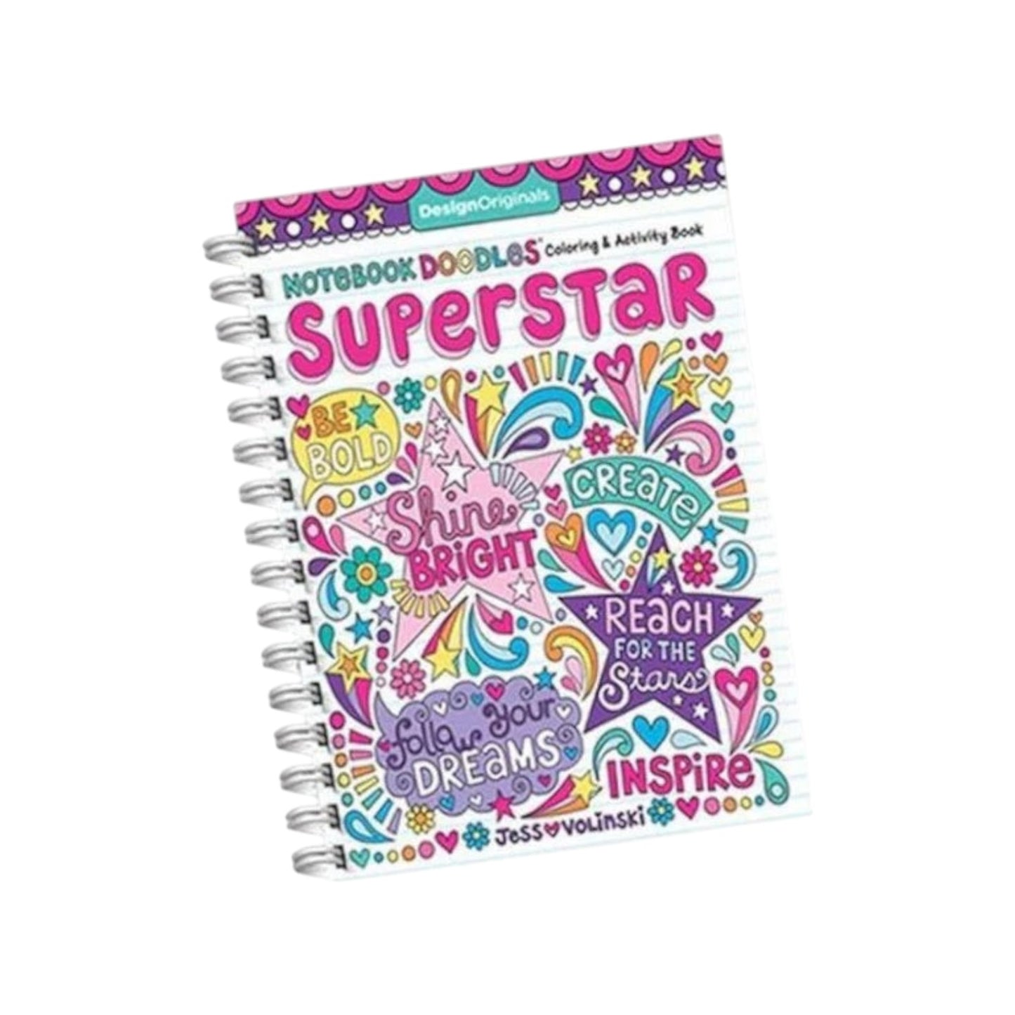 Super Stars Adult Coloring Book + Metallic Color Pen Set – 10 Colors (2mm)