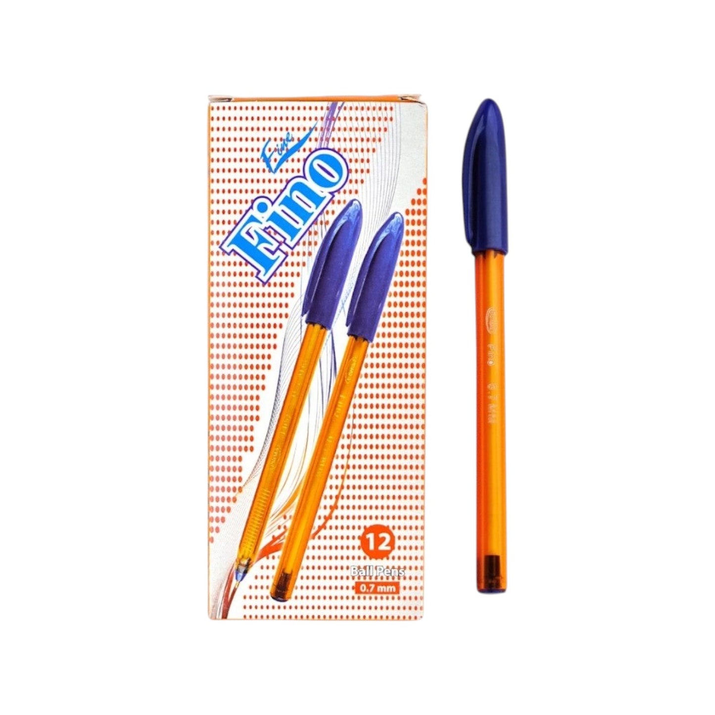Prima Fino Ball Pen 0.7mm Set Of 12 Pcs. - Multicolor