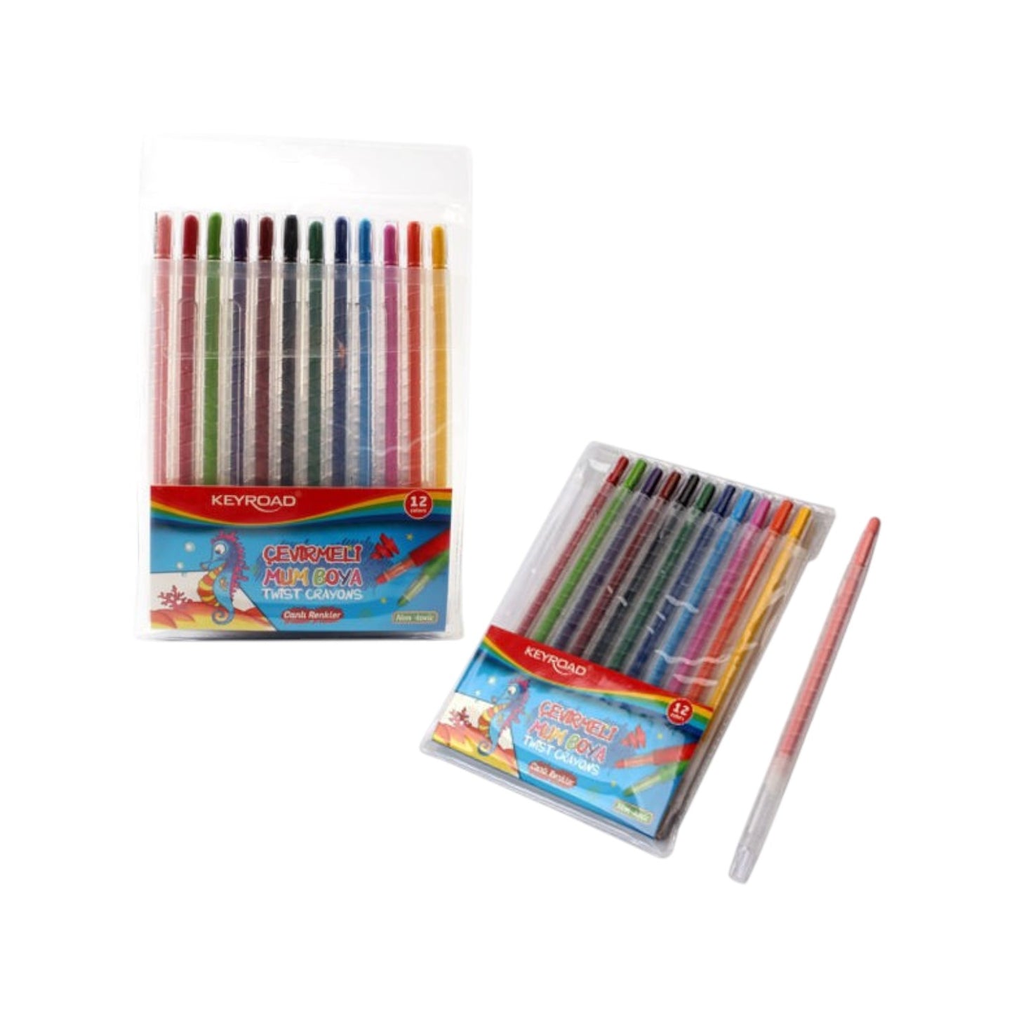 Crayon Color, Non-Toxic 12 Colors, Keyroad Model KR971214