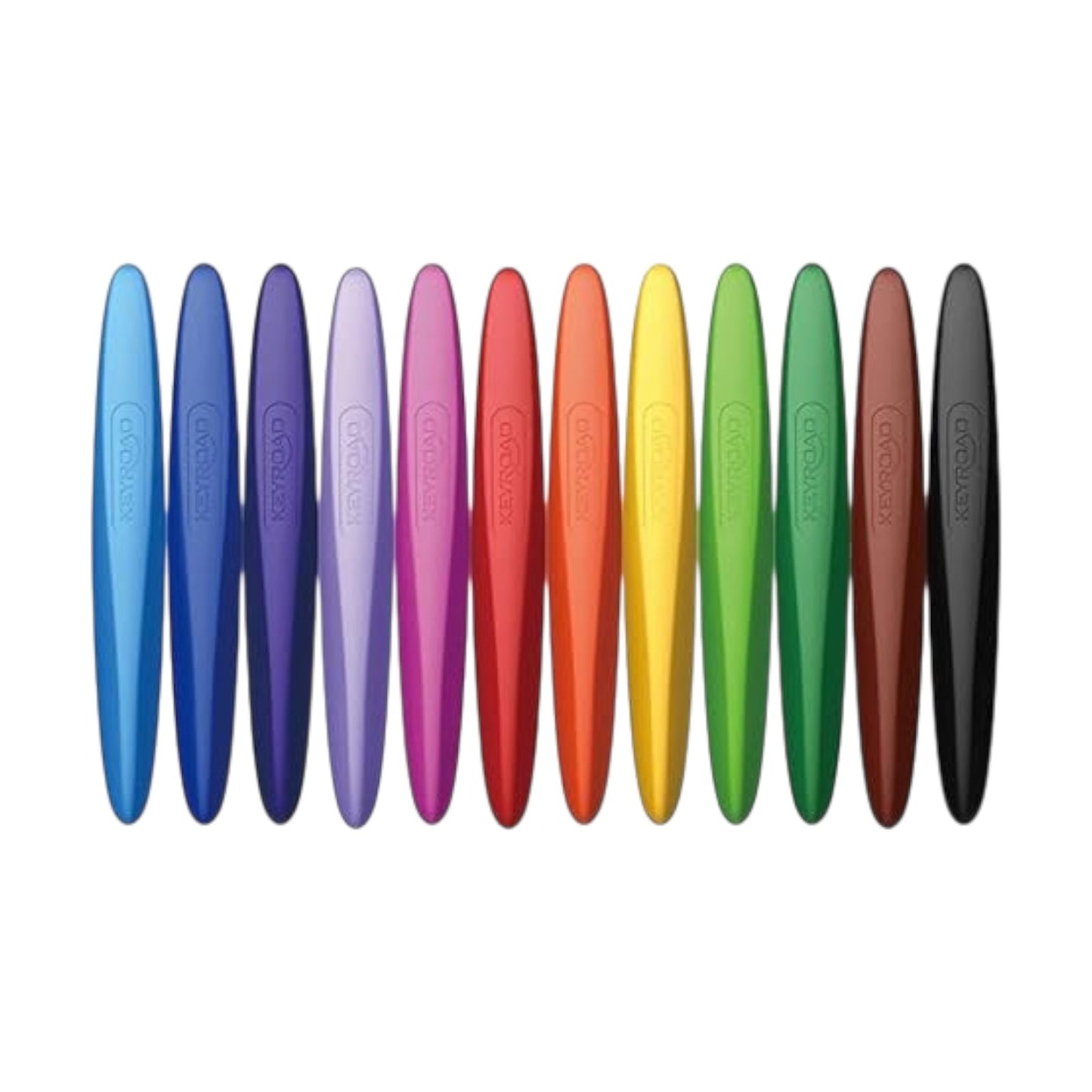 12 Colors Plastic Wax Crayons Pack -  Keyroad