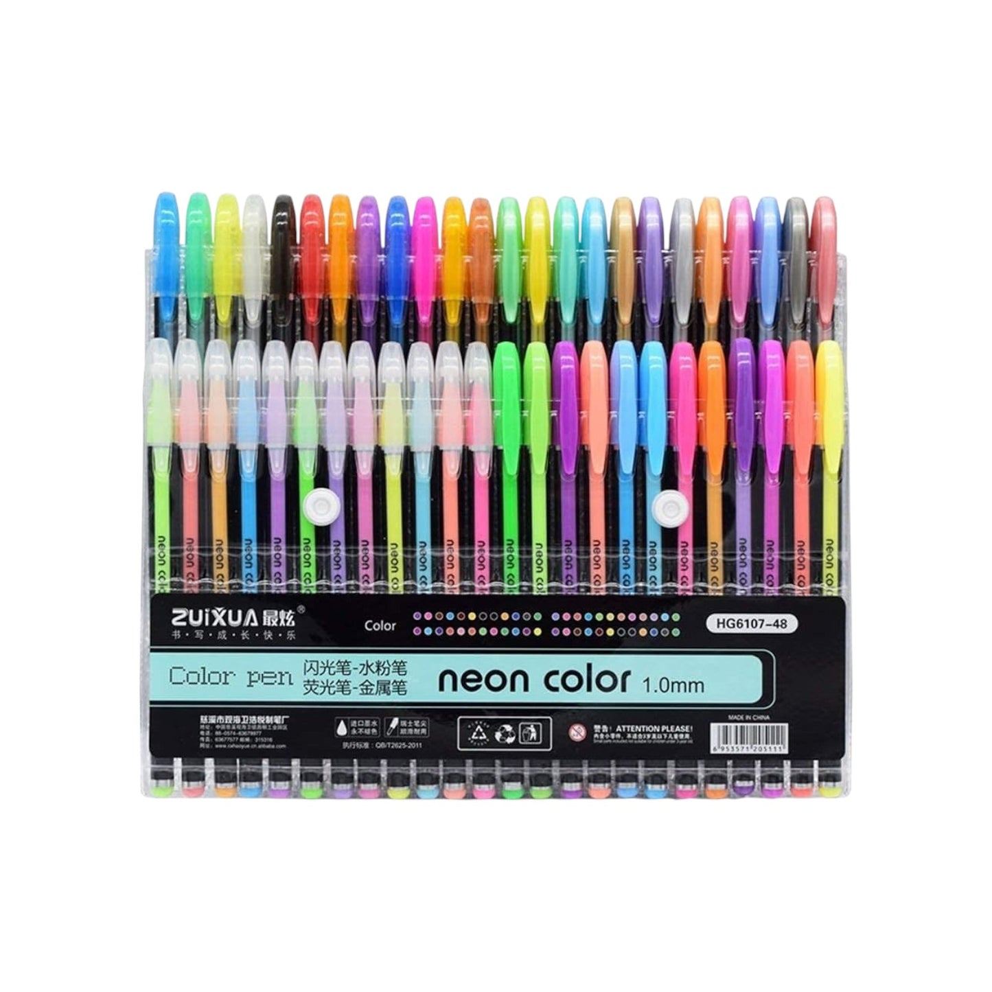48 Unique Colors (No Duplicates) Gel Pens