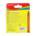 Crayon colors, 12 color non-toxic, 8 mm, keyroad Model KR971303