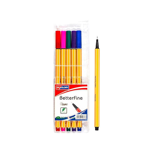 Sky Glory Colors 0.4mm Water-Resistant Fineliner Pens Set