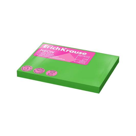 Erich Krause Sticky Notes - Neon  75x100mm 100 Sheets