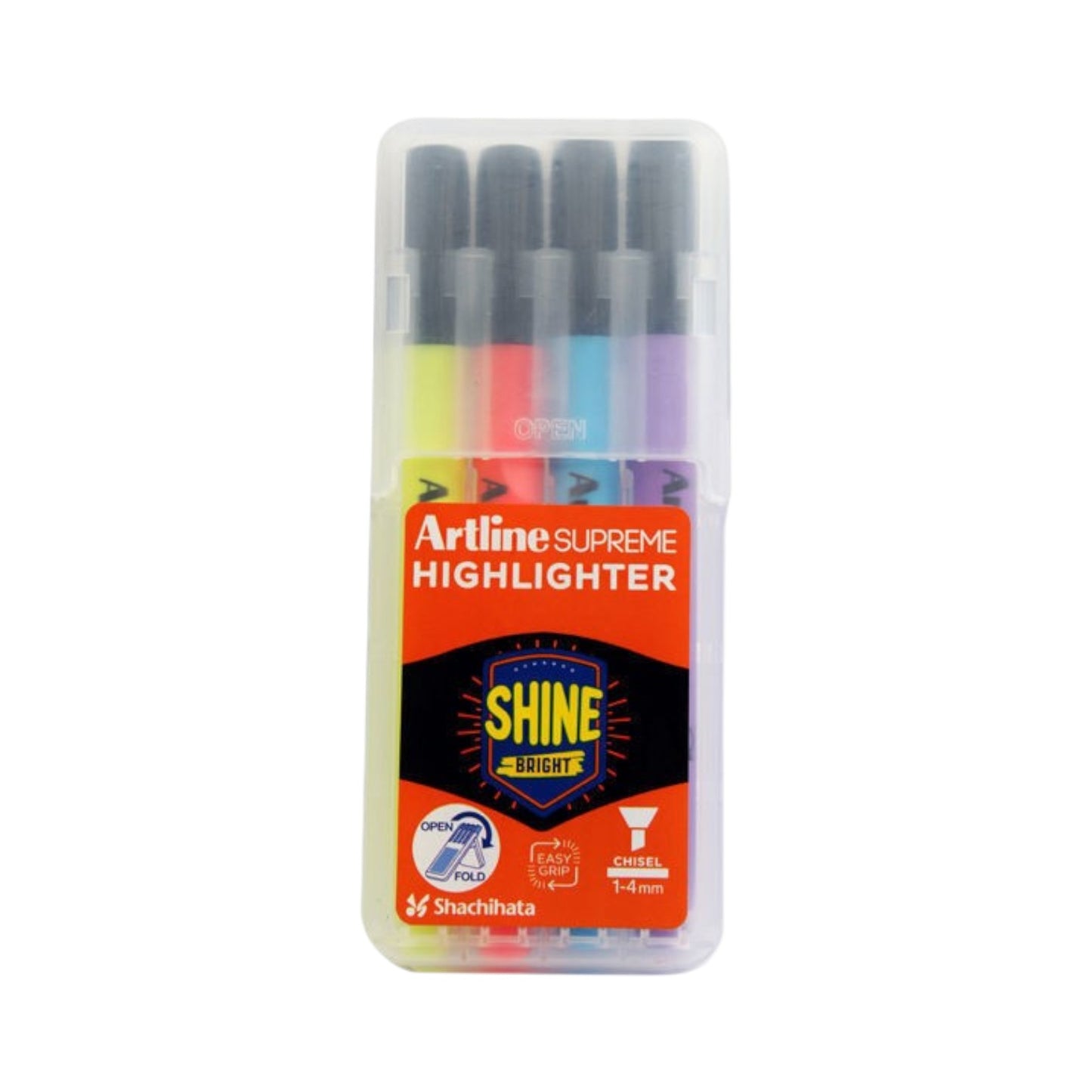 Set of 4 Light Highlighter Pens - Art Line