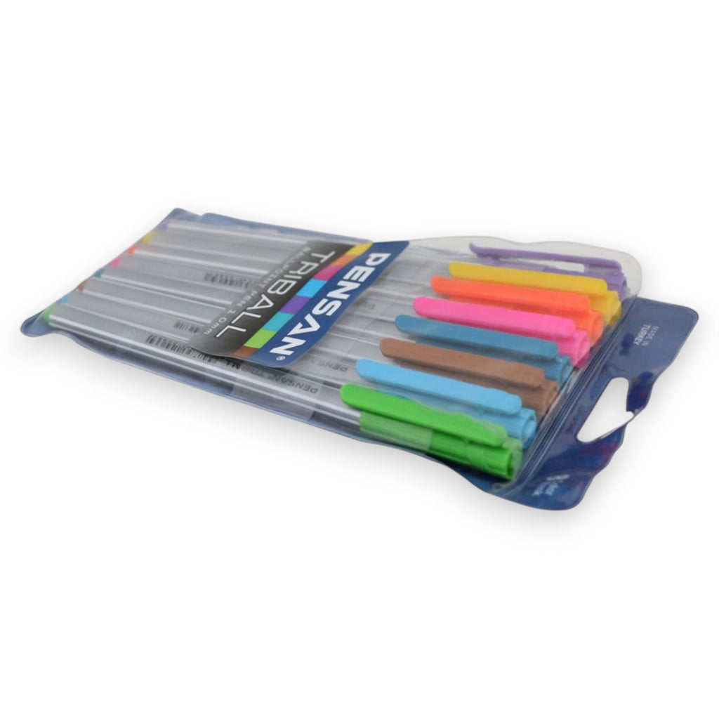 Pensan 1003-8, 1.0 mm. Ballpoint Pen – Set of 8 Colored Pens