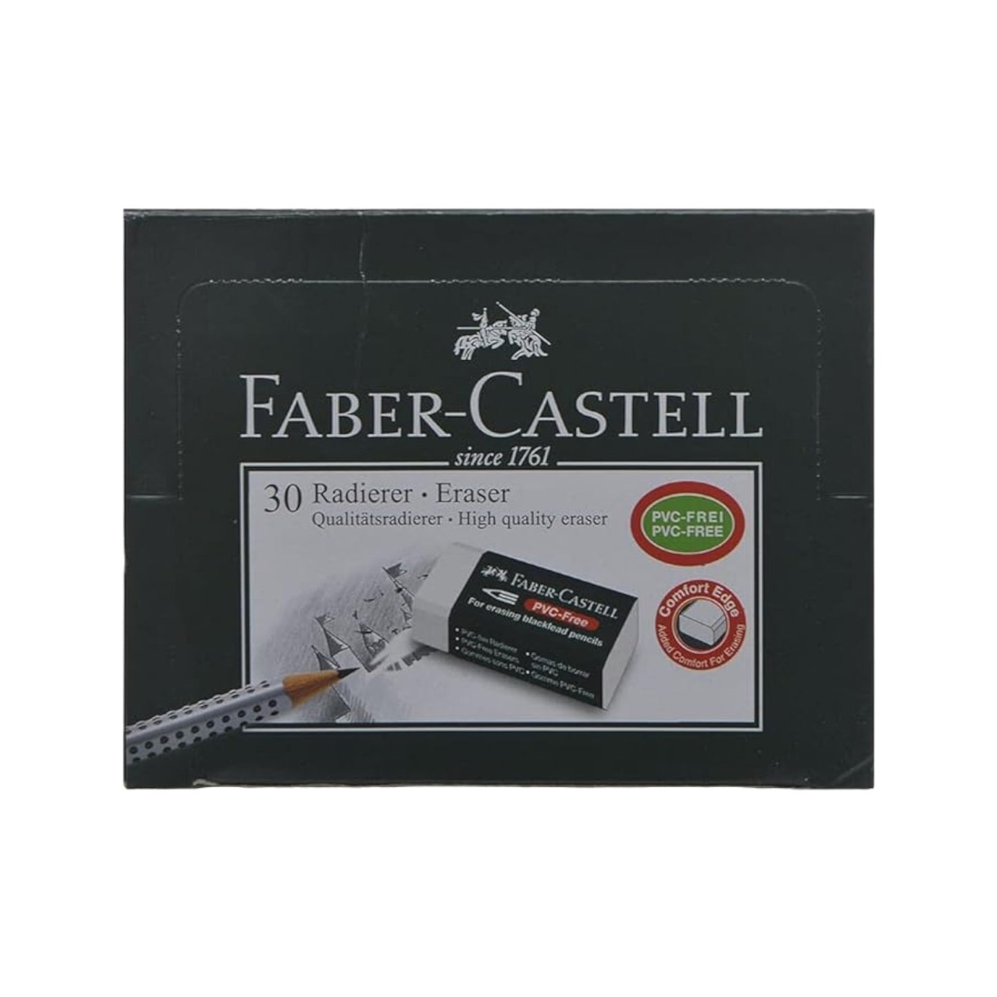 Faber Castell FC 188538 PVC-Free Eraser, Small 1 Piece - White