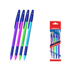 Erich Krause Ballpoint Pen Set - 4 Pieces (red, blue, black, green) 0.7mm - Model R301 NEON