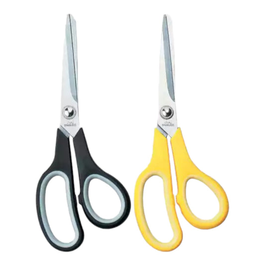 Deli Stainless Steel Scissors, Plastic Handle, 19.5 cm, Multiple Colors,